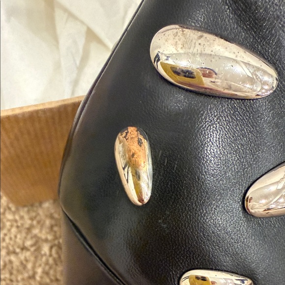 Christian Louboutin Nail Stud Boots 37 Rare Limited Edition Black Leather 💋 - Picture 11 of 12